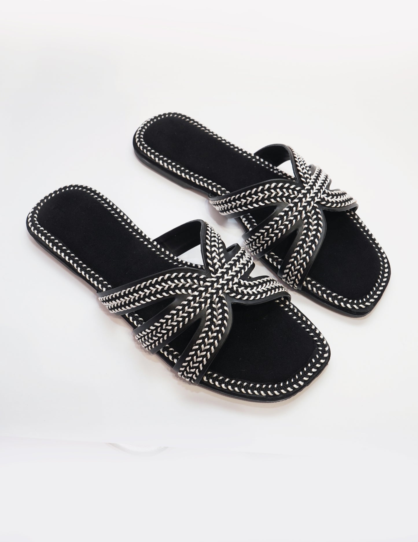 Braided Rope Flats - Black