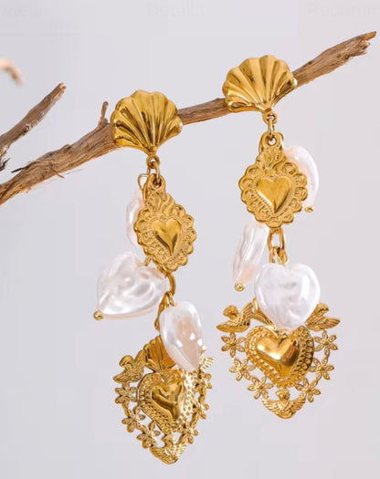 Long Hear Earrings