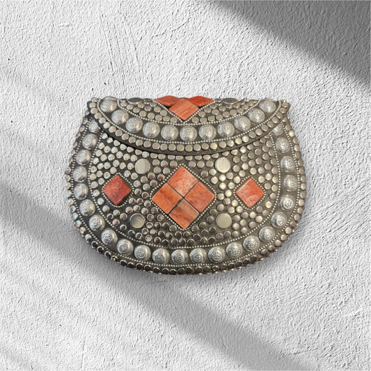Red N Silver Clutch