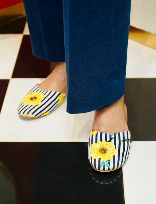 Sunflower Striped Mules