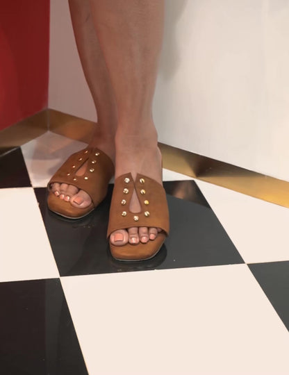 Studded Suede Flats