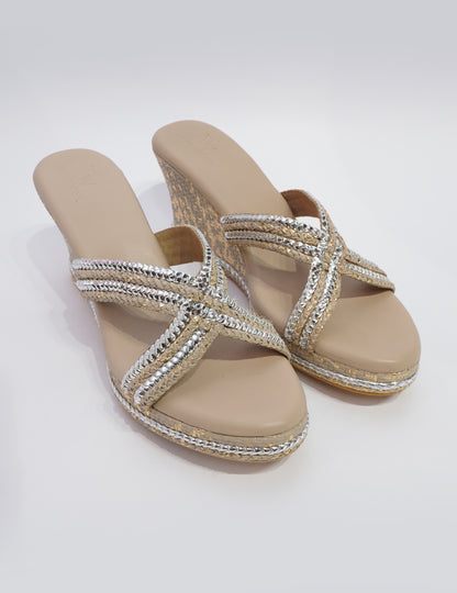 Braided Platform - Beige Gold