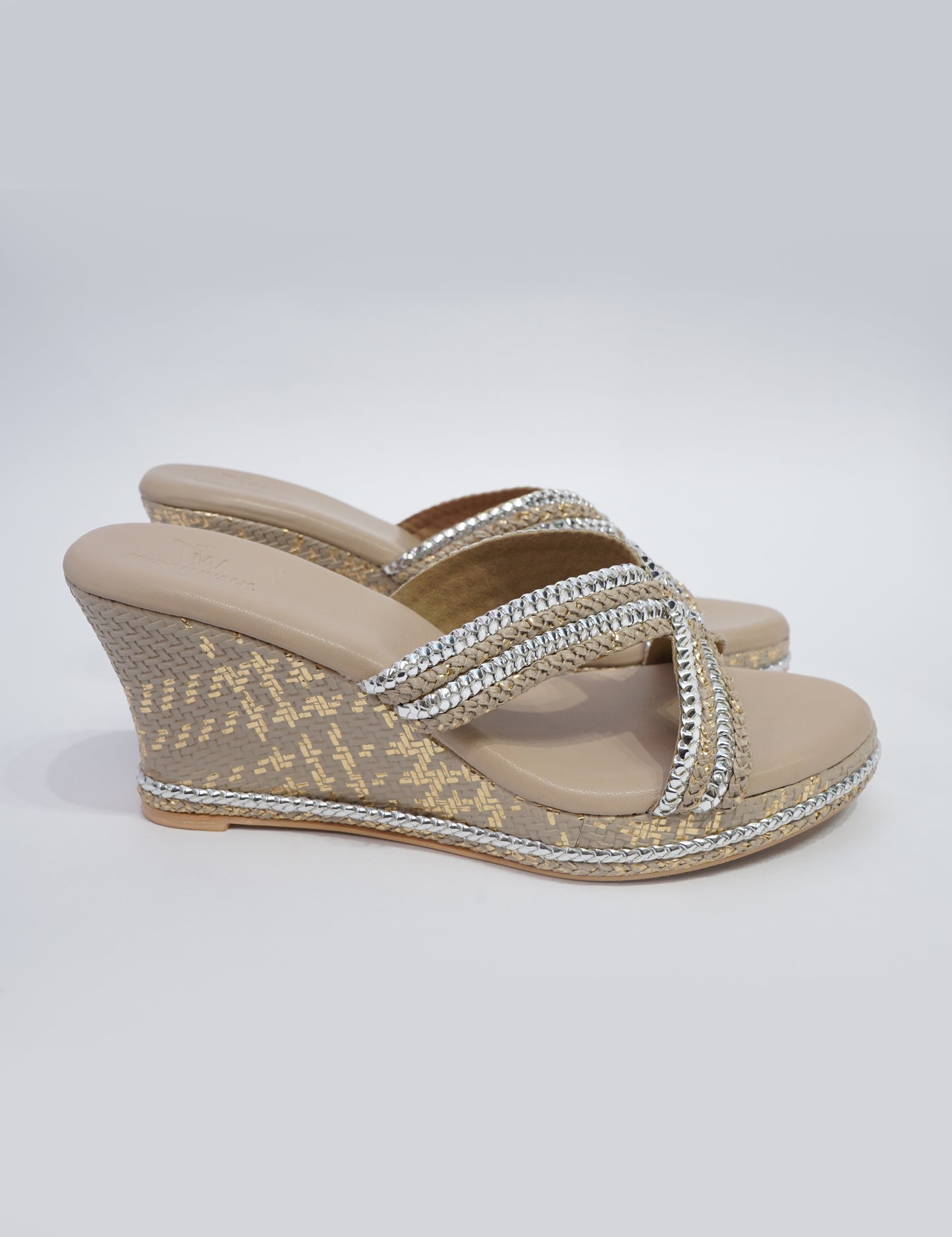 Braided Platform - Beige Gold