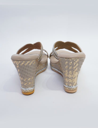Braided Platform - Beige Gold