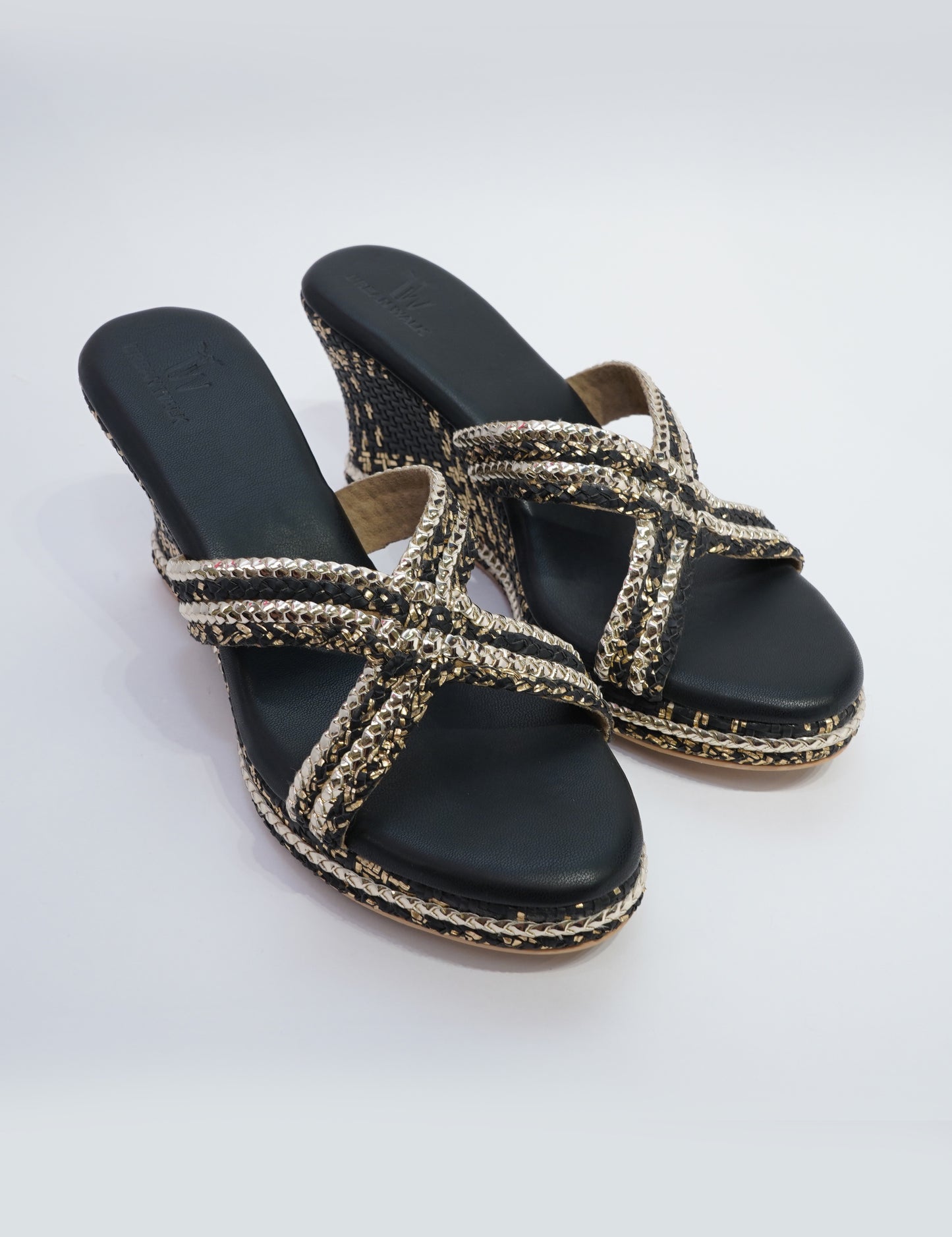 Braided Platform - Black Gold