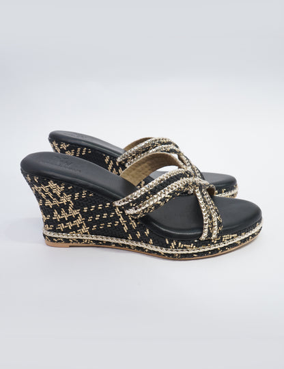 Braided Platform - Black Gold
