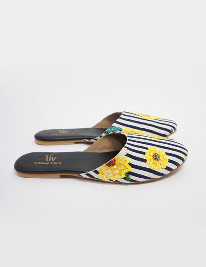 Sunflower Striped Mules