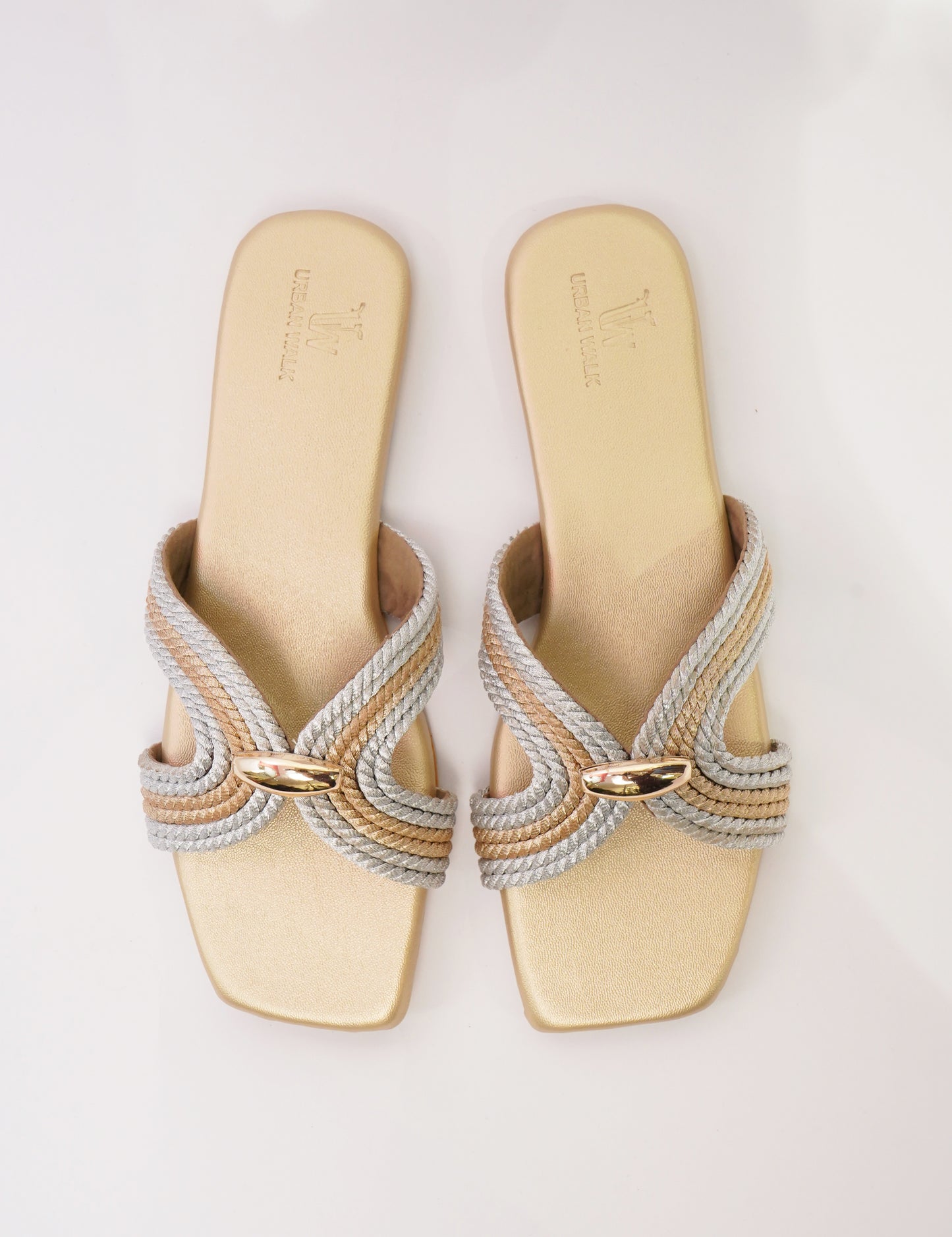 Marina Knot Flats – Gold & Silver