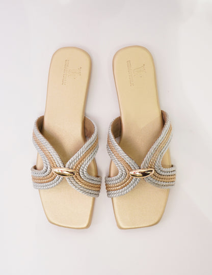 Marina Knot Flats – Gold & Silver