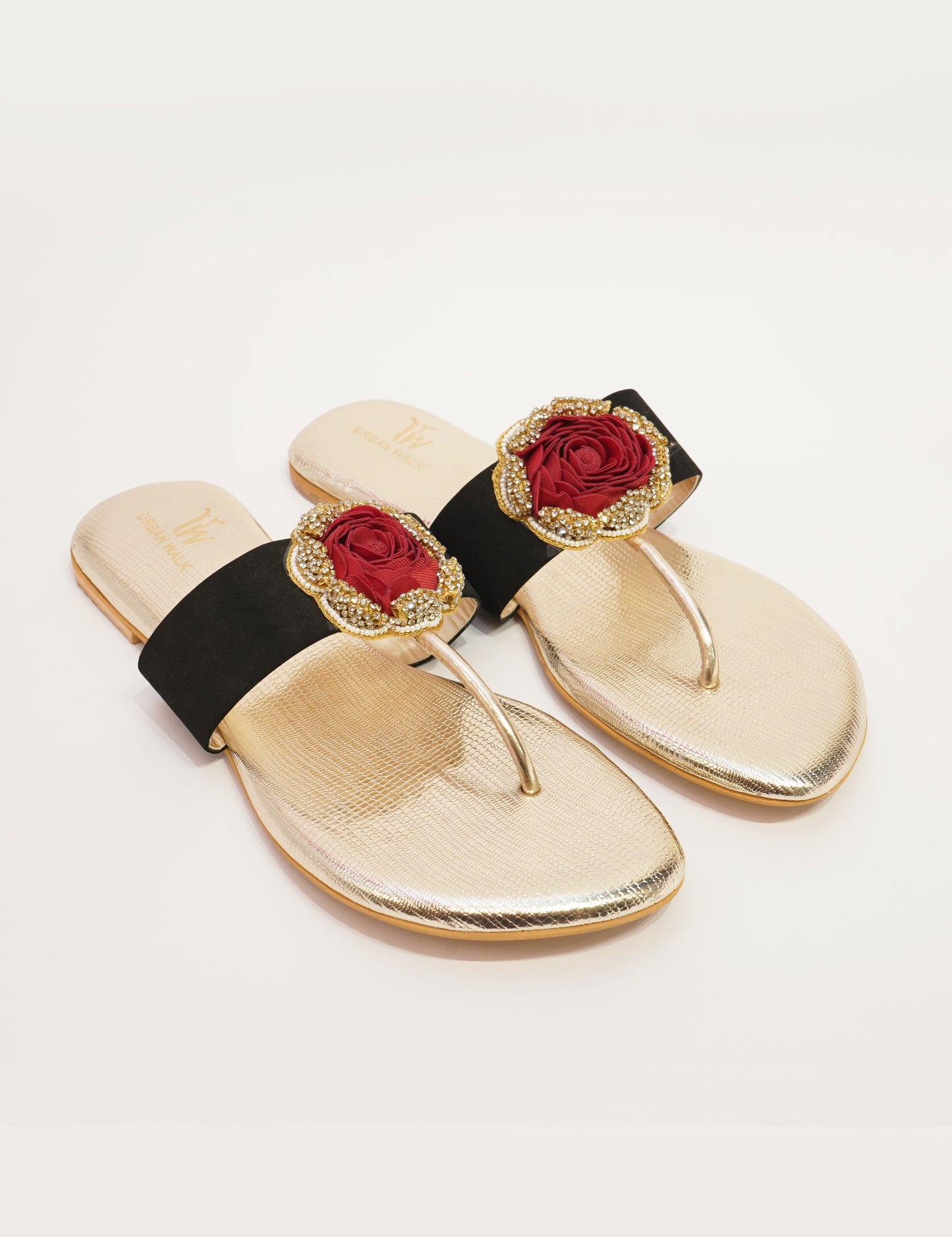Crimson Bloom Flats