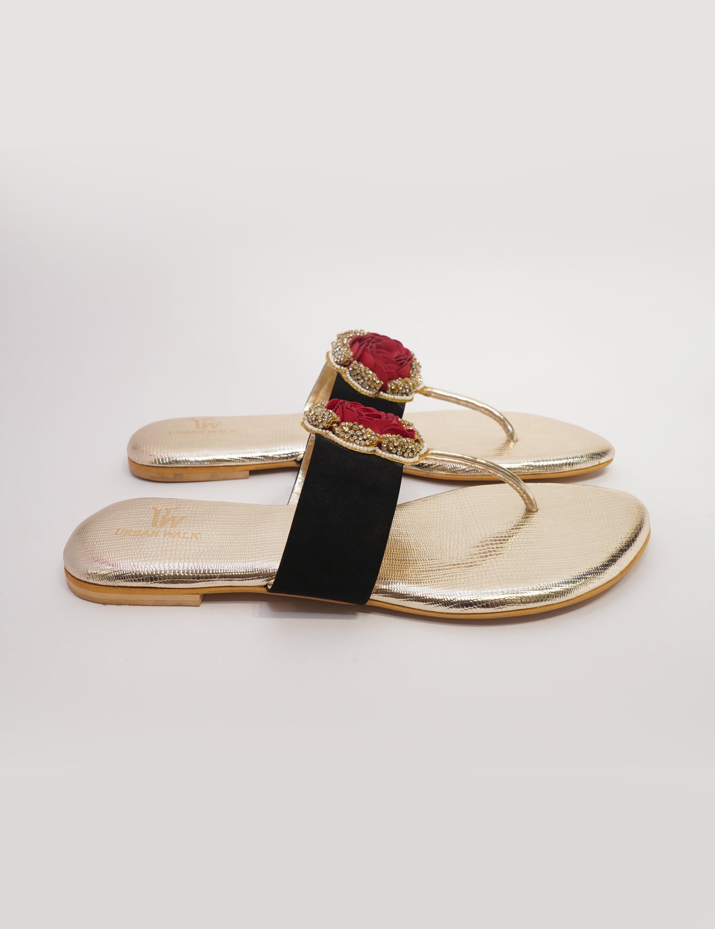 Crimson Bloom Flats