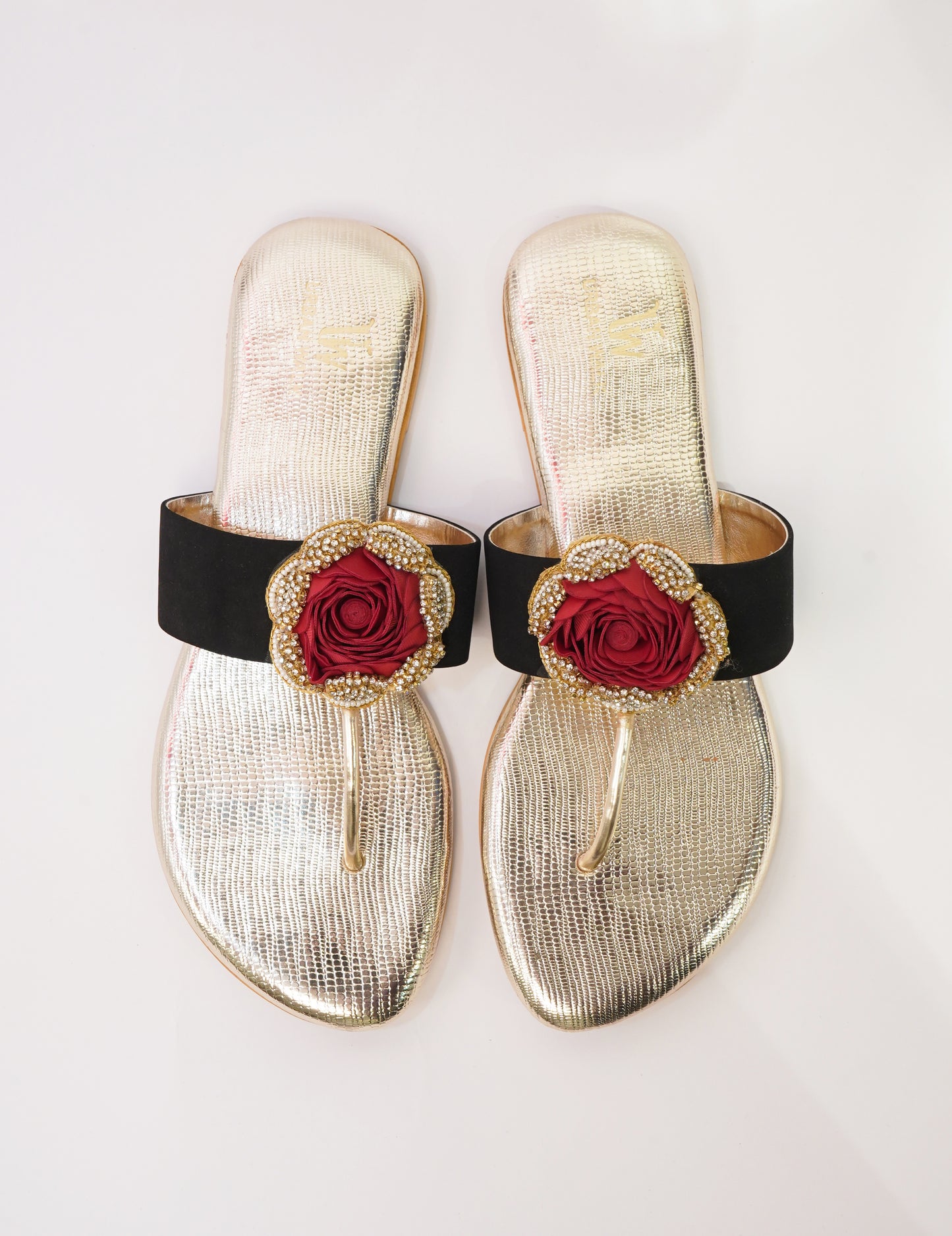 Crimson Bloom Flats