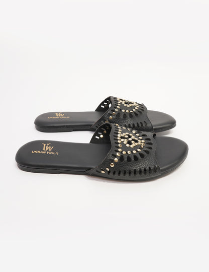 Studded Cutwork Flats
