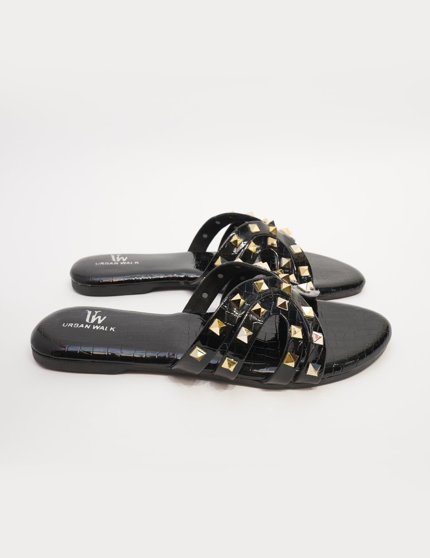 Rockstud Croc Flats