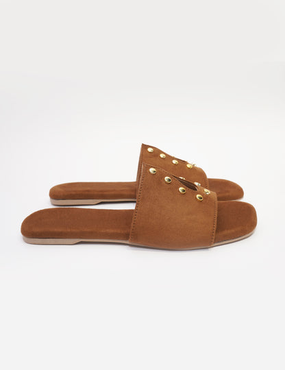 Studded Suede Flats
