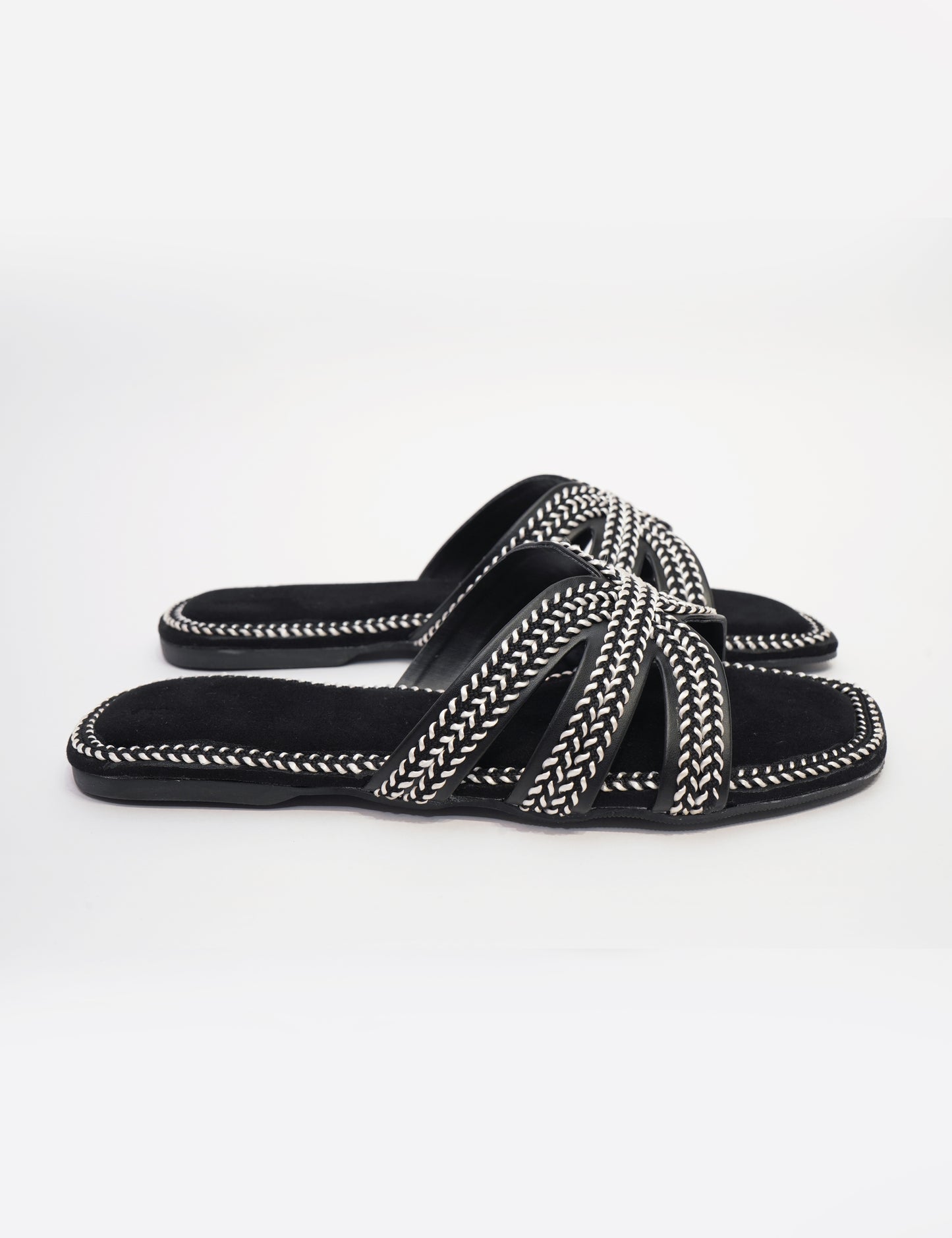 Braided Rope Flats - Black