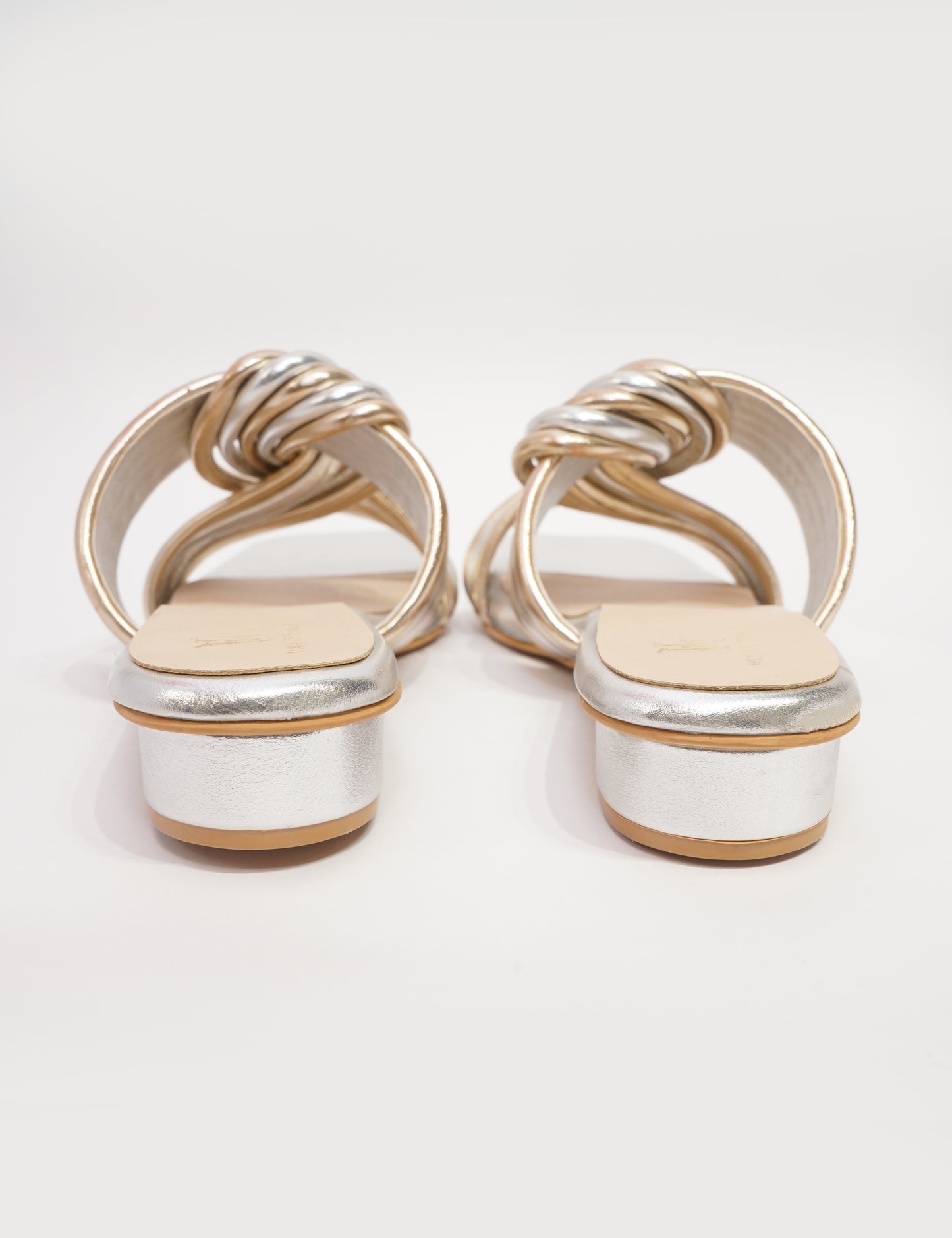 Twisted Knot Heels – Silver & Gold